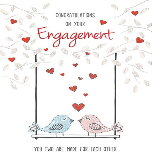 Piccadilly Greetings Modern Engagement Card    -    7   x   5  inches