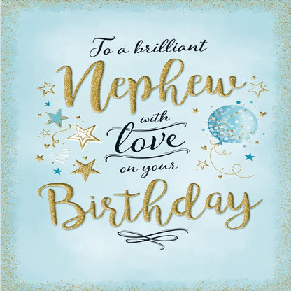 Piccadilly Greetings Modern Nephew Birthday Card   -    8   x   6 inches