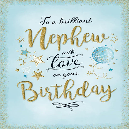 Piccadilly Greetings Modern Nephew Birthday Card   -    8   x   6 inches