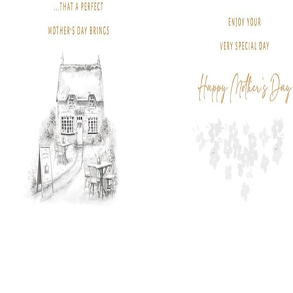 Piccadilly Greetings Mother's Day Card with Love | Cottage Design  -   9 x 6 inches