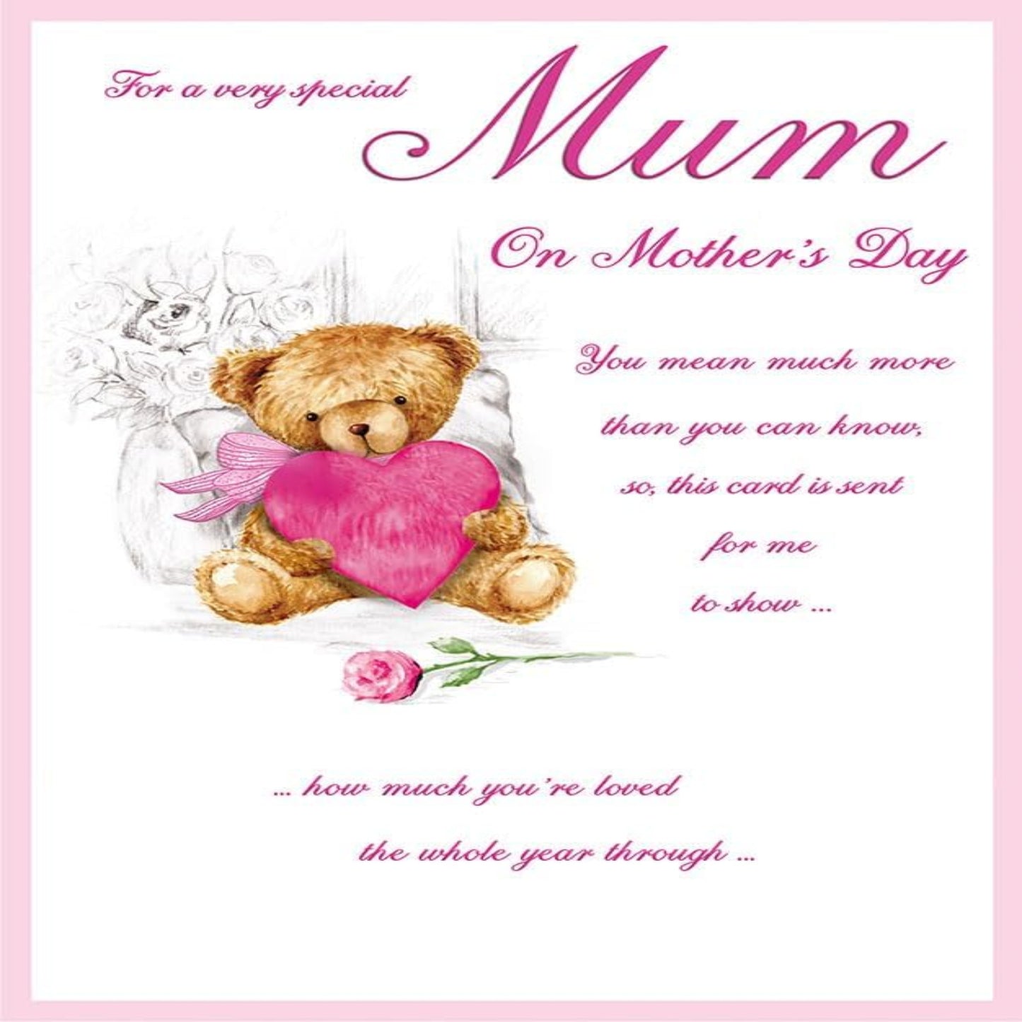 Piccadilly Greetings Mother’s Day Card for a Very Special Mum   -    10   x  7   inches