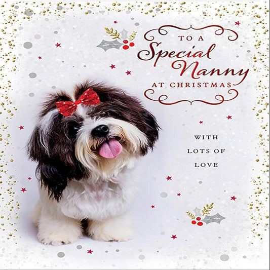 Piccadilly Greetings Photo Christmas Card for Nanny  -  8 x 6 inches
