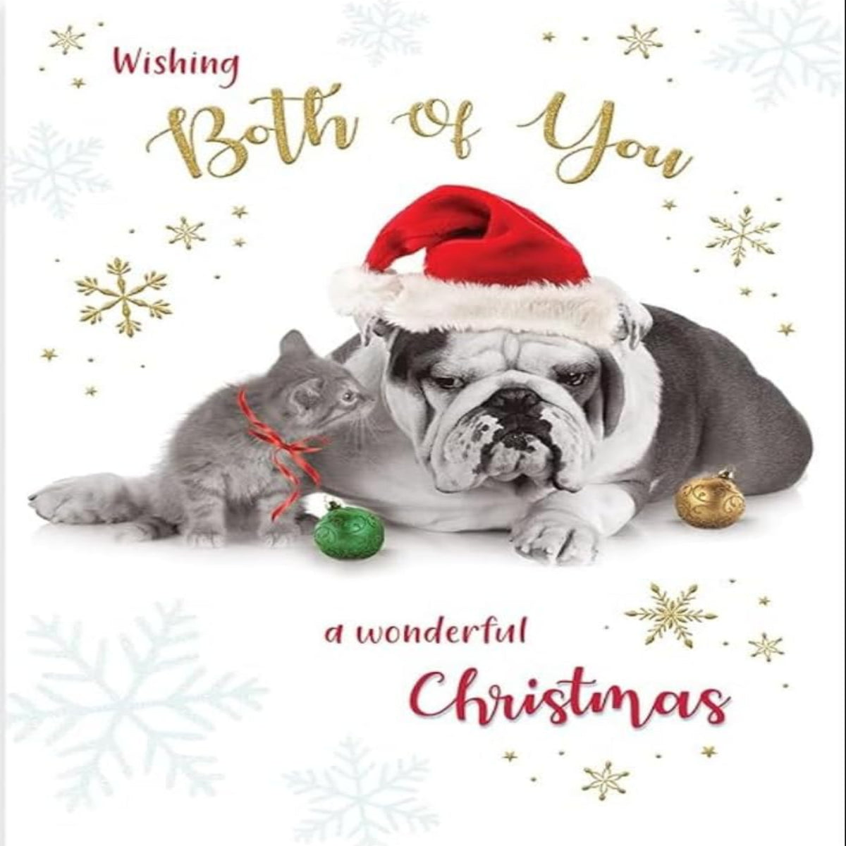Piccadilly Greetings Photographic Christmas Card for Both of You  –   8 x 6 inches