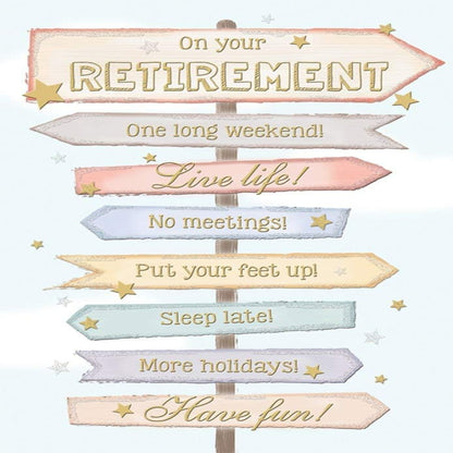 Piccadilly Greetings Retirement Congratulations Card   –   Modern Retirement Greeting Card   -   9 x 6 inches