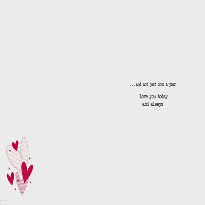 Piccadilly Greetings Sentimental Valentine's Day Card with Verse | Romantic Greeting Card   -   9 x 6 inches