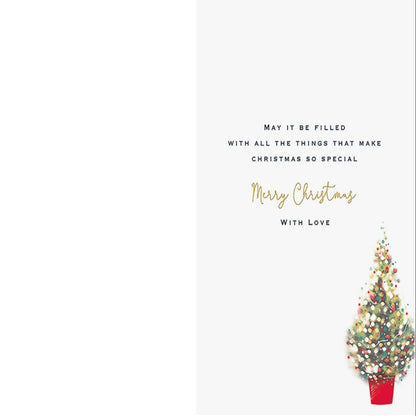 Piccadilly Greetings Special Couple Christmas Card   –   Classic Design  -   9  x  6  inches