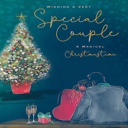 Piccadilly Greetings Special Couple Christmas Card   –   Classic Design  -   9  x  6  inches