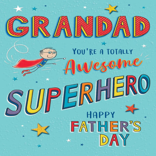 Piccadilly Greetings Super Hero Grandad Father’s Day Card    -    9   x   6   inches