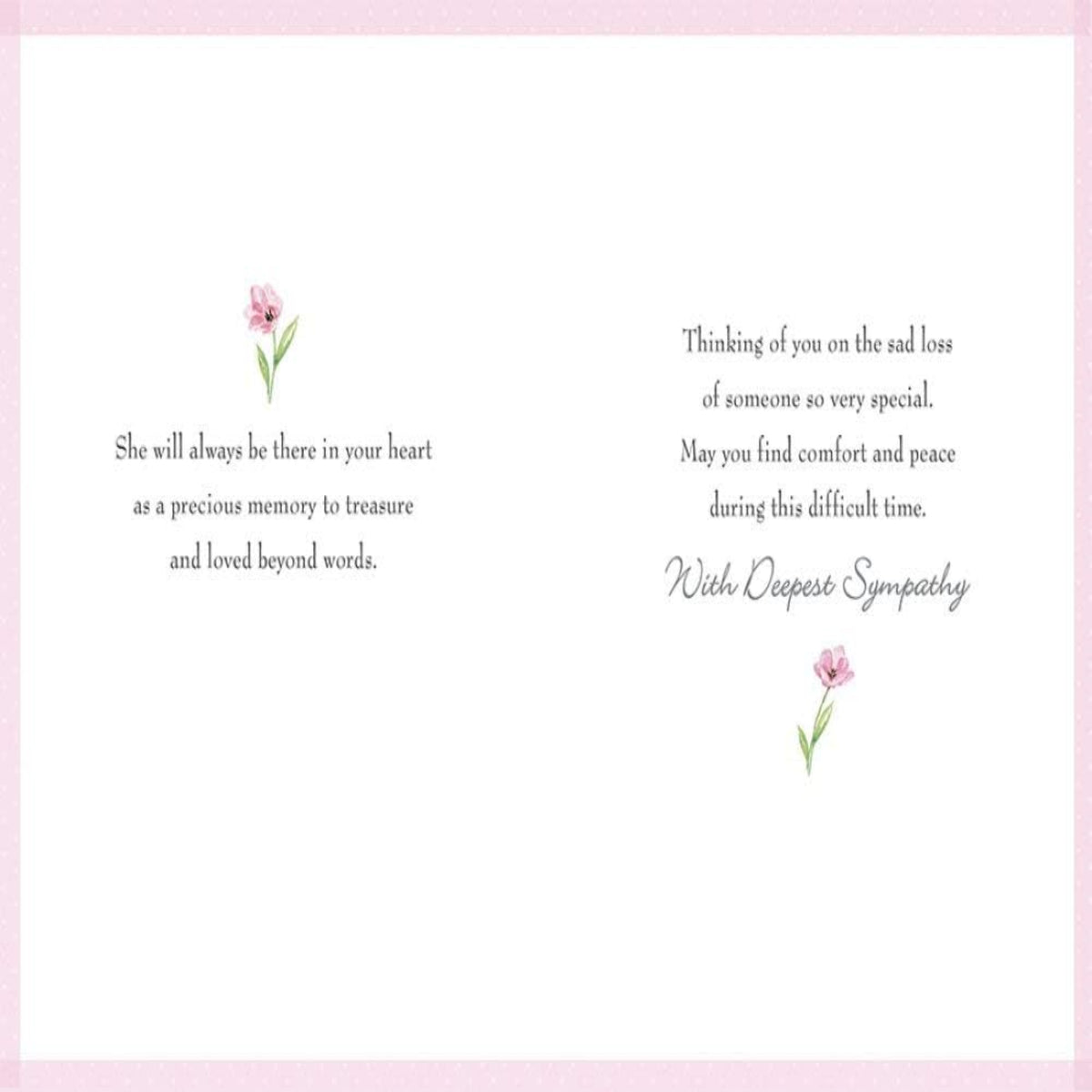 Piccadilly Greetings Sympathy Card for Mum  -  7 x 5 inches