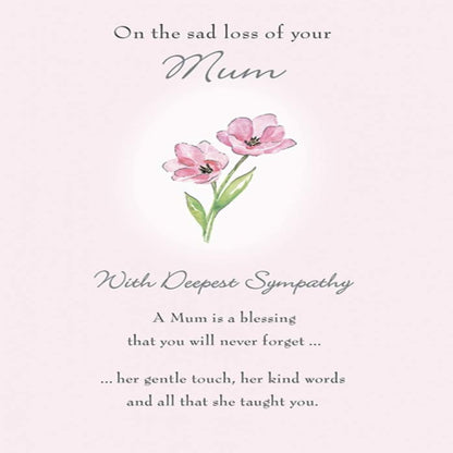 Piccadilly Greetings Sympathy Card for Mum  -  7 x 5 inches