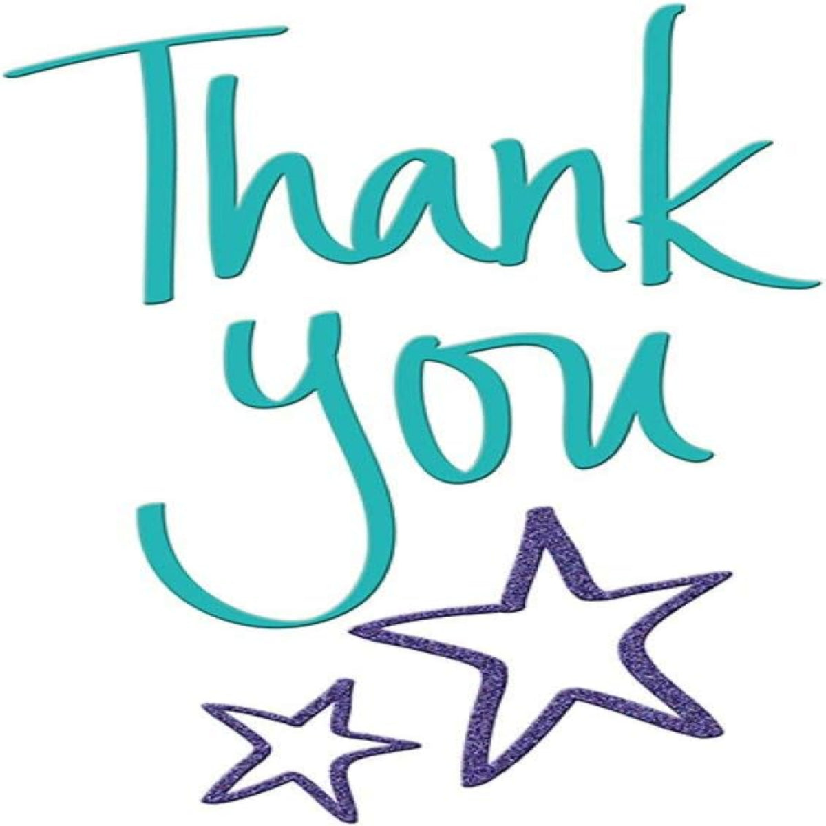 Piccadilly Greetings Thank You Card | Modern  -  white | blue | purple    -   8  x  6 inches