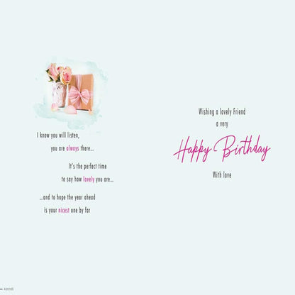 Piccadilly Greetings Traditional Birthday Card for Friend | Friend Birthday Card   -    9 x 6 inches