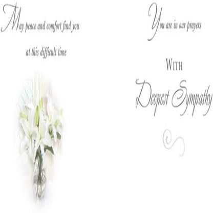 Piccadilly Greetings Traditional Sympathy Card  -   7 x 5 inches