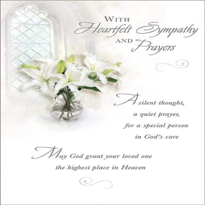 Piccadilly Greetings Traditional Sympathy Card  -   7 x 5 inches