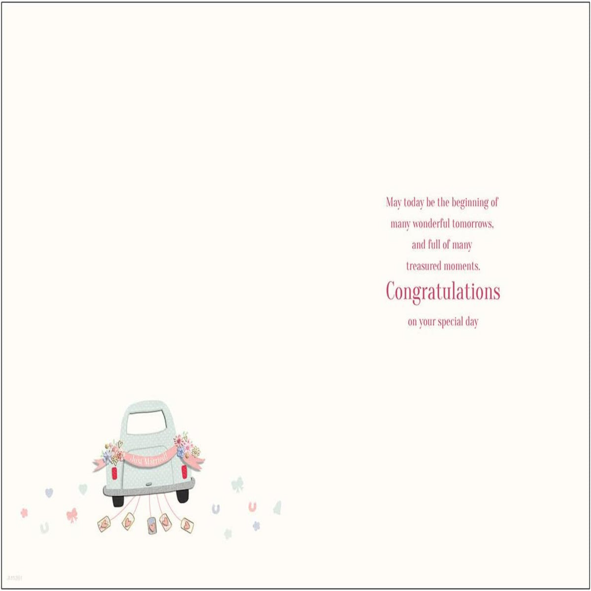 Piccadilly Greetings Traditional Wedding Card     -   9   x   6 inches