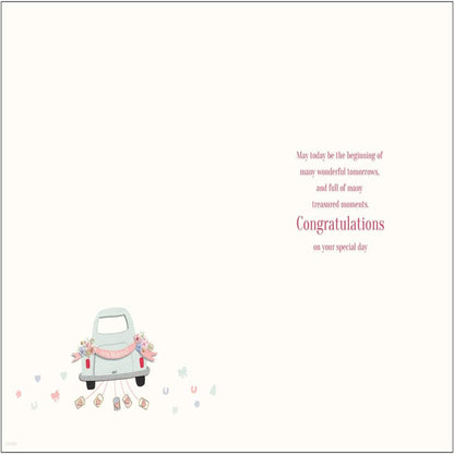 Piccadilly Greetings Traditional Wedding Card     -   9   x   6 inches
