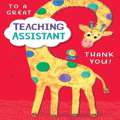 Piccadilly Greetings Thank You Teaching Assistant Card   -    7  x  5 inches