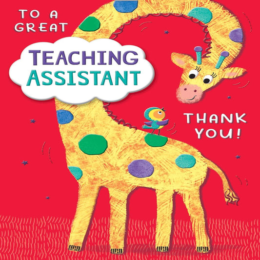 Piccadilly Greetings Thank You Teaching Assistant Card   -    7  x  5 inches