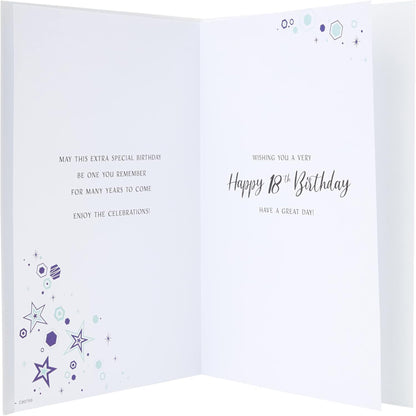 Regal Publishing Modern Milestone 18th Birthday Card for Son -  9 x 6 inches