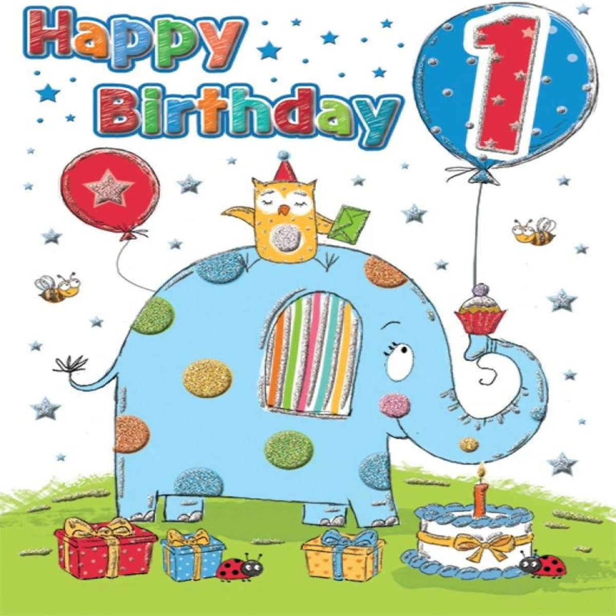 Regal Publishing 1st Birthday Card for Boy | Age 1 Greeting Card   -   8 x 6 inches