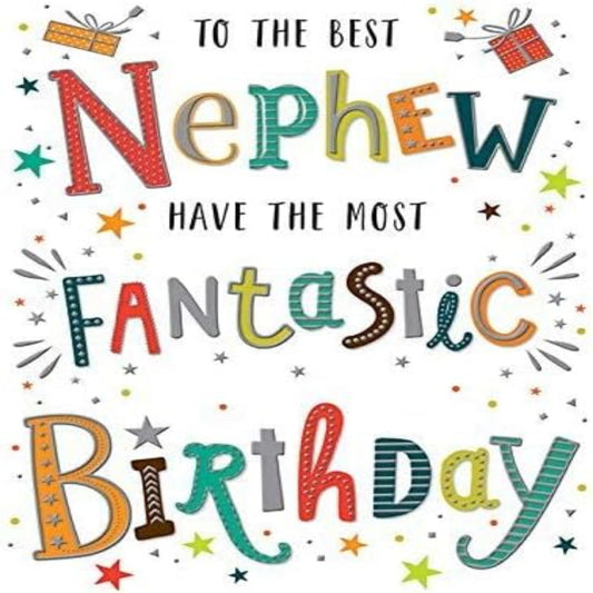 Regal Publishing  3 x Modern Nephew Birthday Card    -    8   x   6 inches