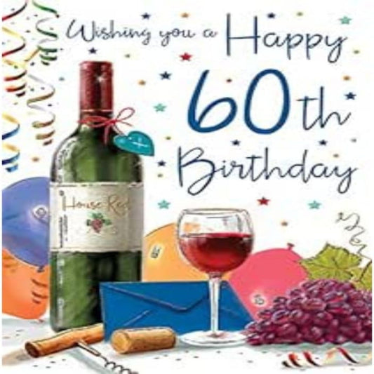 Regal Publishing 60th Birthday Card for Him  -  9 x 6 inches