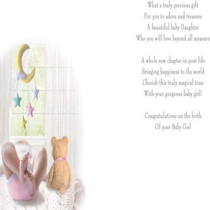 Regal Publishing Baby Girl Card | New Baby Card   -    9 x 6 inches