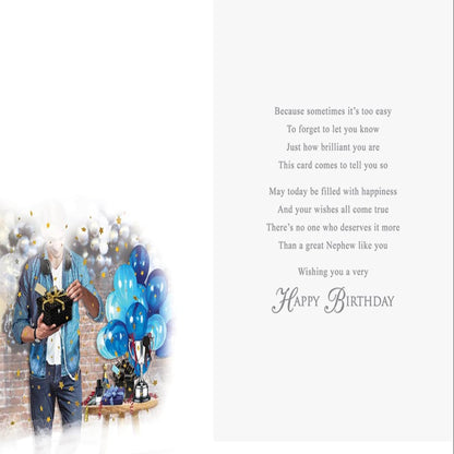 Regal Publishing Birthday Card for Nephew | Traditional   -   9 x 6 inches