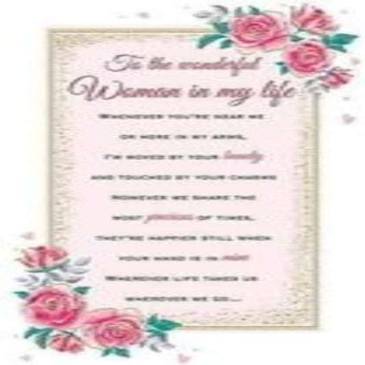 Regal Publishing Birthday Card for the Woman in My Life | Heartfelt Wishes   -   9 x 6 inches