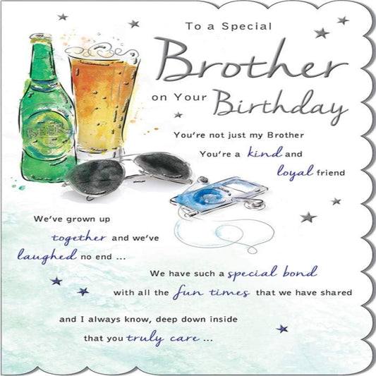Regal Publishing Birthday Card for Brother   -   9   x   6  inches