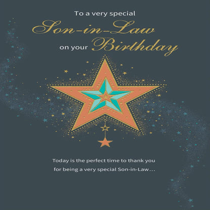 Regal Publishing Birthday Card for Son-in-Law    -   Green  -   9  x  6 inches