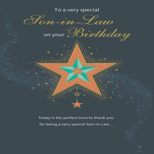 Regal Publishing Birthday Card for Son-in-Law    -   Green  -   9  x  6 inches