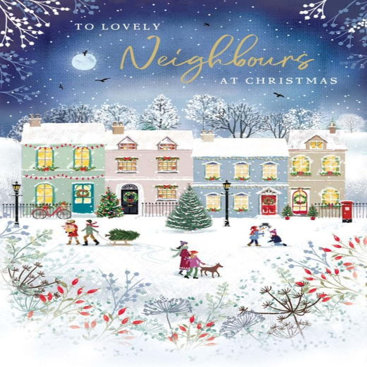 Regal Publishing Christmas Card for a Lovely Neighbour  –  9 x 6 inches