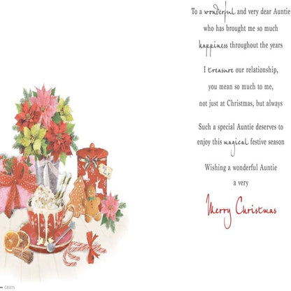 Regal Publishing Christmas Card for Auntie   –   Traditional    -   9   x   6 inches