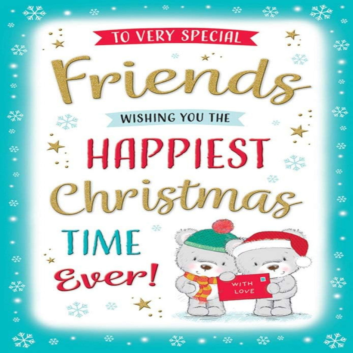 Regal Publishing Cute Christmas Card for Friends  -  9 x 6 inches