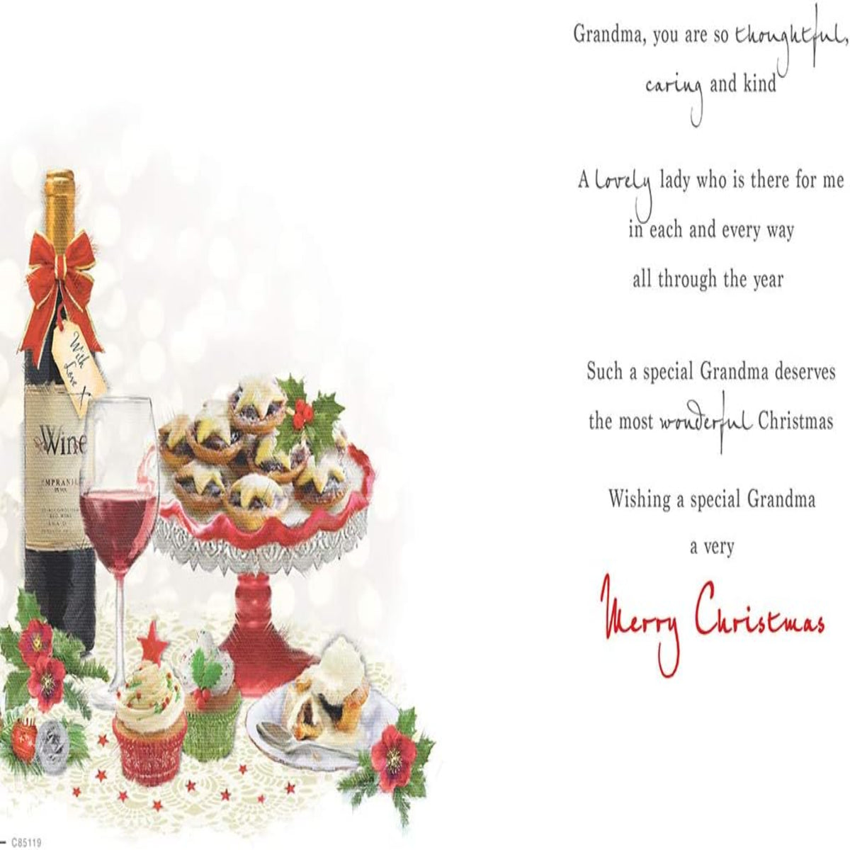 Regal Publishing Christmas Card for Grandma   -   9  x  6 inches