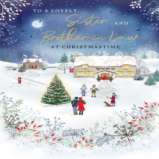 Regal Publishing Christmas Card for Sister & Brother-in-Law - 9 x 6 inches