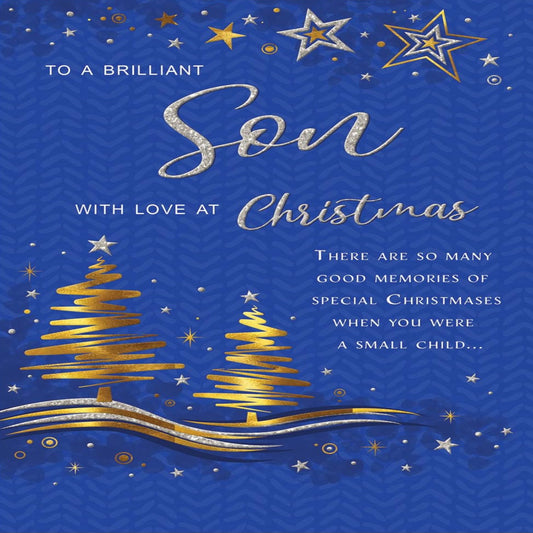 Regal Publishing Classic Christmas Card for Son - 9 x 6 inches