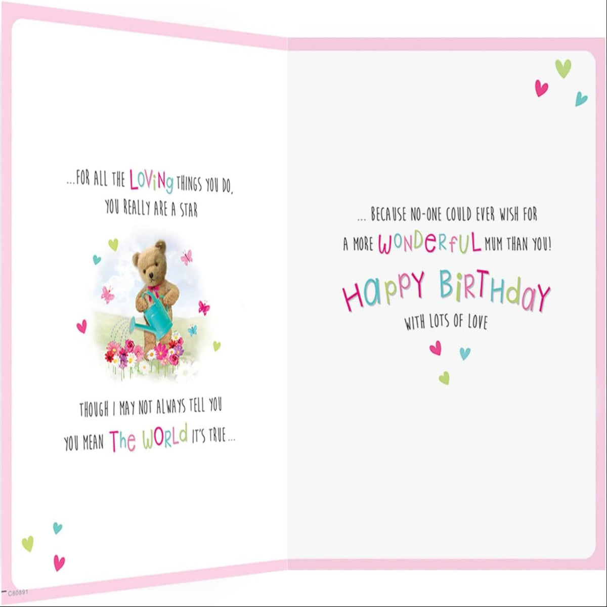 Regal Publishing Cute Birthday Card for Mum  -  9 x 6 inches