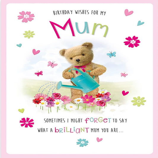 Regal Publishing Cute Birthday Card for Mum  -  9 x 6 inches
