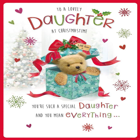 Regal Publishing Cute Christmas Card for Daughter  -   9 x 6 inches
