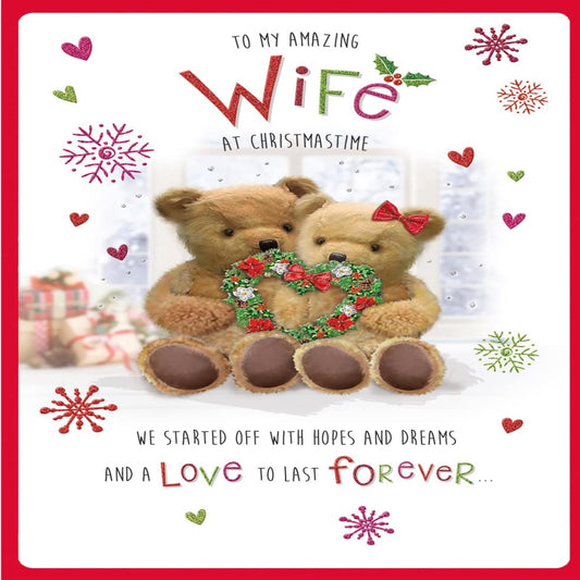 Regal Publishing Cute Christmas Card for Wife - 9 x 6 inches