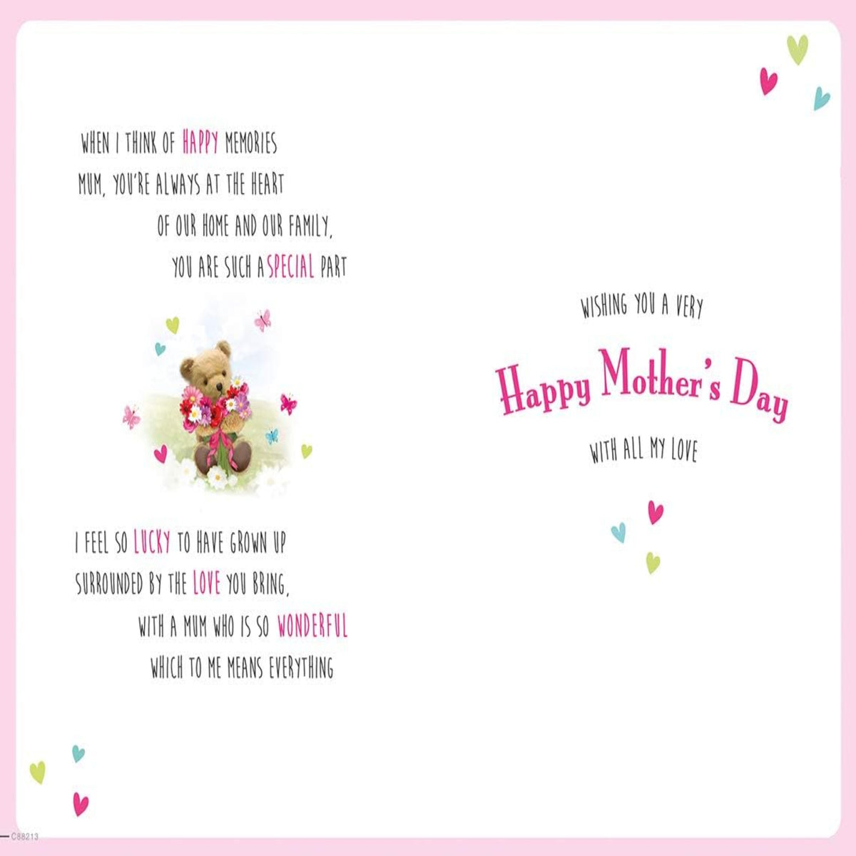 Regal Publishing Cute Mother’s Day Card for Mum   -    9   x   6  inches