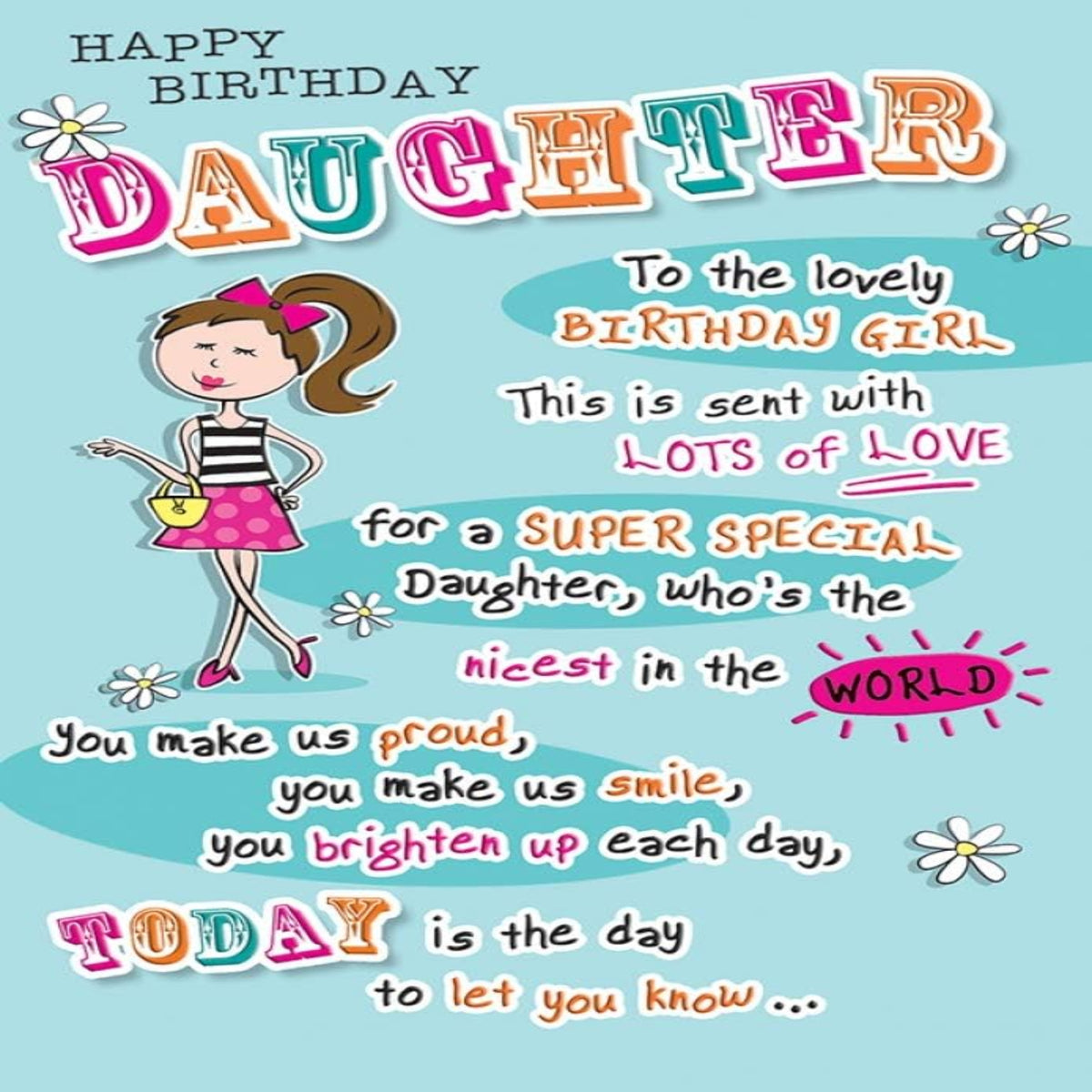 Regal Publishing Daughter Birthday Card   -    9   x   6  inches