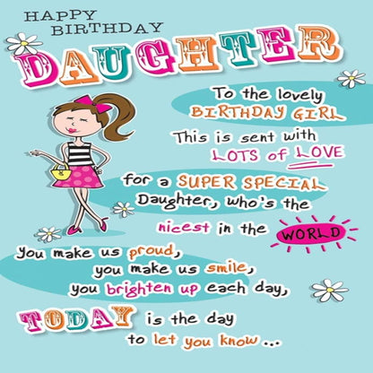 Regal Publishing Daughter Birthday Card   -    9   x   6  inches
