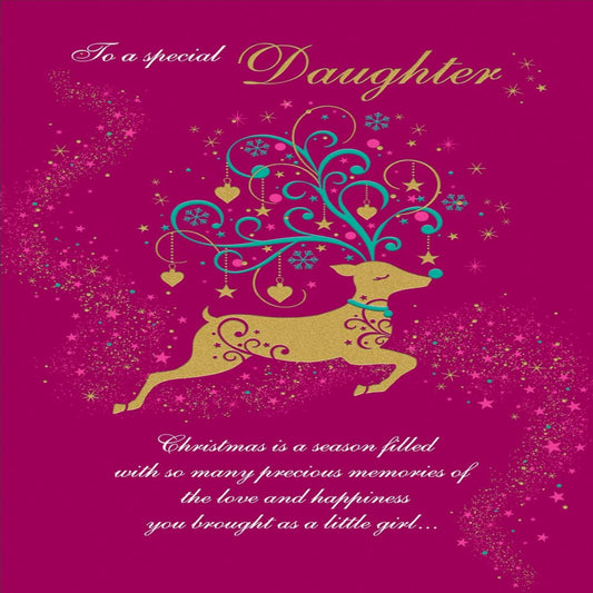 Regal Publishing Daughter Christmas Card | Classic Christmas Greeting Card   -   9  x  6 inches