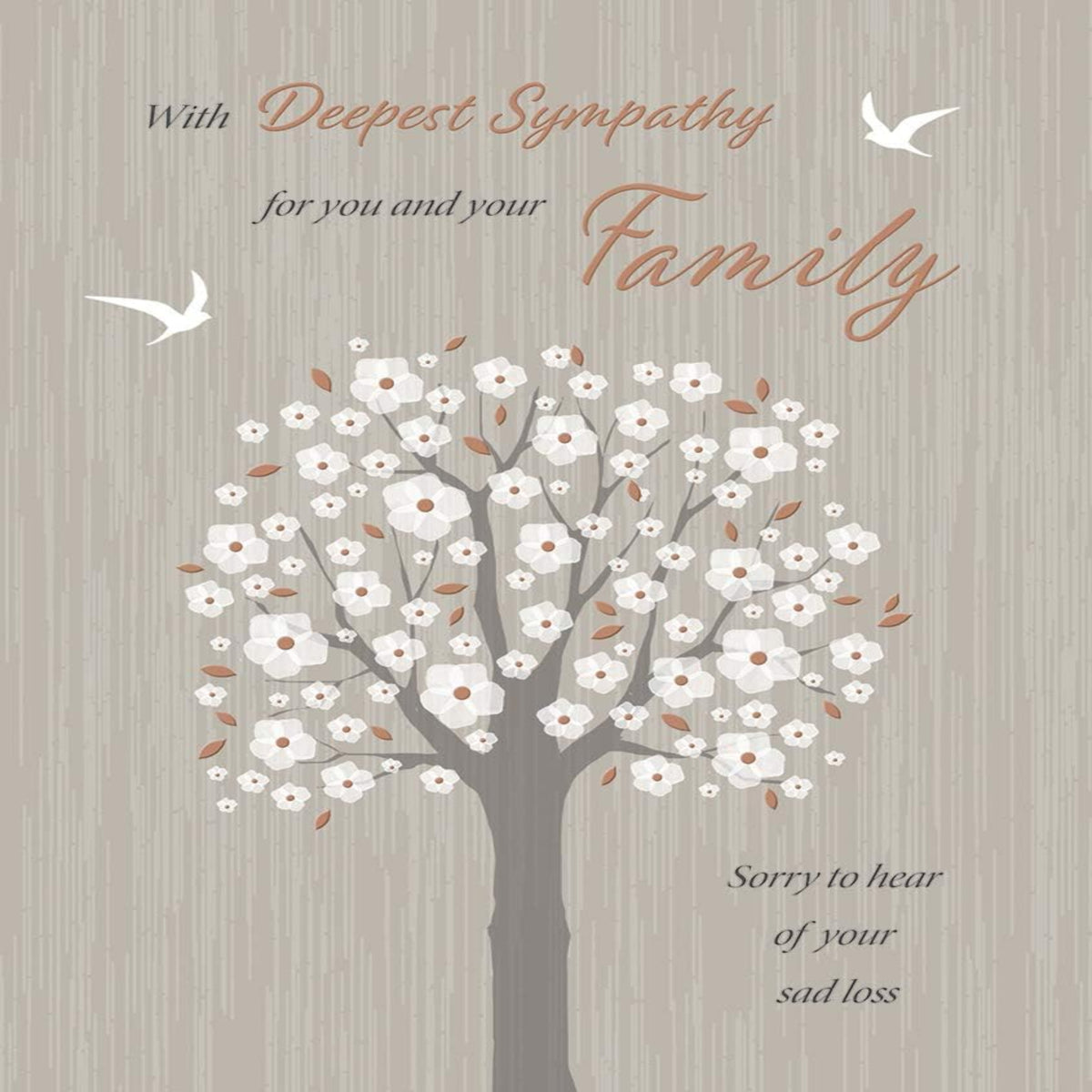 Regal Publishing Deepest Sympathy Card for You and Your Family  -  8 x 6 inches
