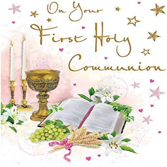 Regal Publishing  First Holy Communion Card   -   8 x 6 inches