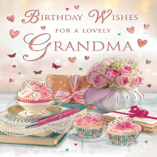 Regal Publishing Grandma Birthday Card with Cake Design | Traditional   -   8 x 6 inches