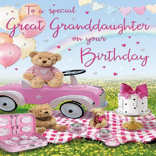 Regal Publishing Great Granddaughter Birthday Card   –   Colourful Birthday Card   -  9  x  6 inches